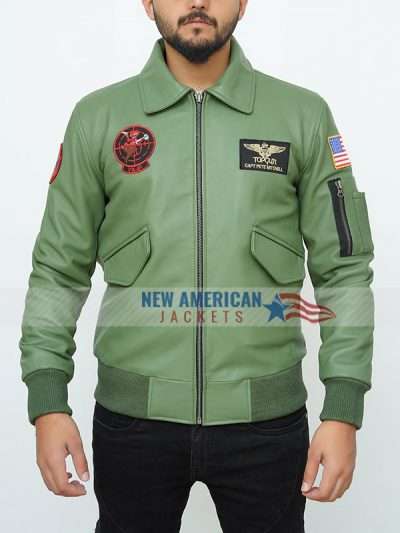 Tom Cruise Top Gun Maverick 2022 Green BomberJacket