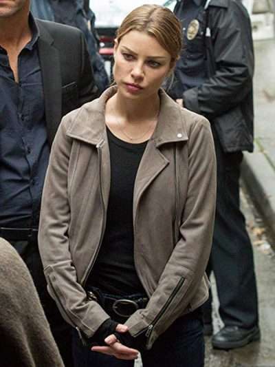 Lucifer Lauren German Grey Biker Leather Jacket