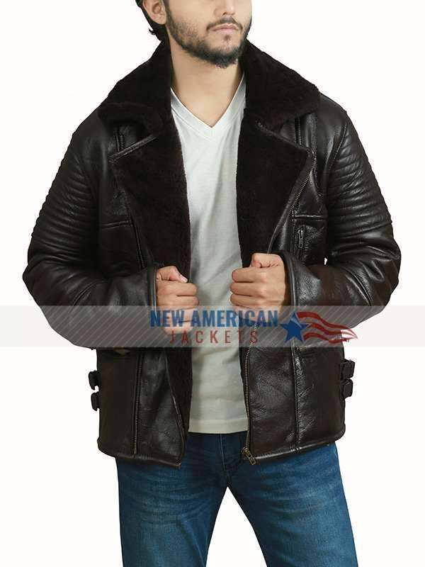 b3 Bomber Real Sheepskin Leather Jacket