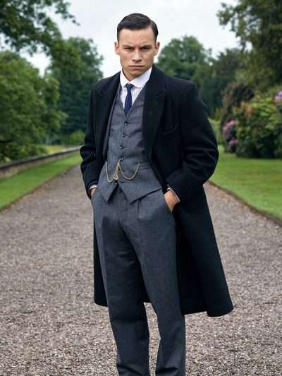 Tv Series Peaky Blinders Michael Gray Black Wool Coat