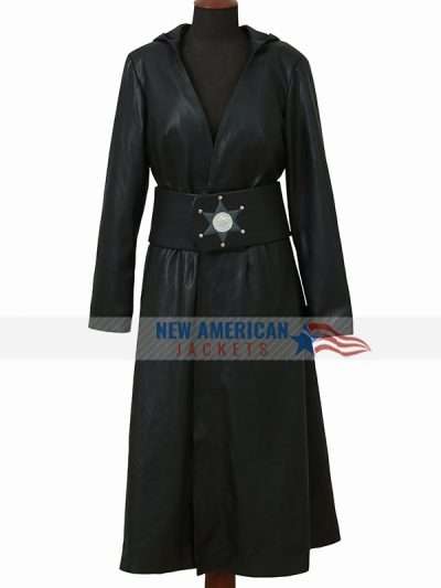 Angela Abar Watchmen Leather Hoodie Coat