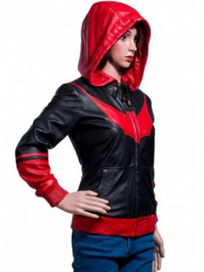 Red and Black Ruby Rose Leather Jacket