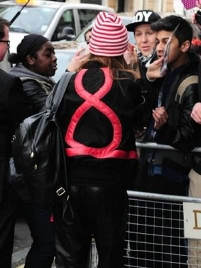Singer Rihanna Love Heart Varsity Jacket