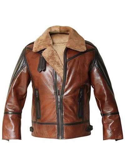 Mens B3 Bomber Brown Leather Jacket