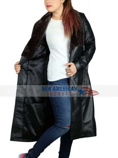Kendall Jenner Leather Trench Coat