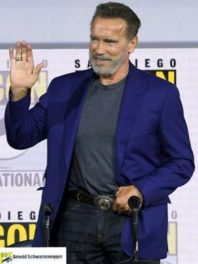 Film Terminator Dark Fate Event Arnold Schwarzenegger Tuxedo Coat