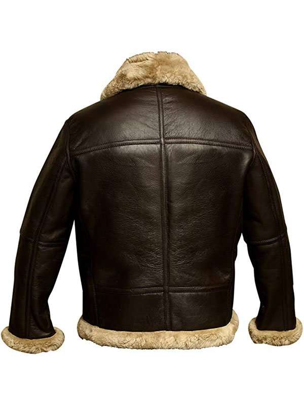 RAF Bomber Ginger Aviator Leather Jacket For Mens