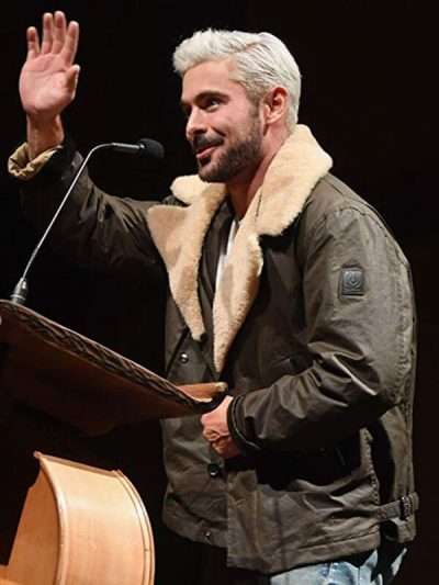 Zac Efron Extremely Wicked, Shockingly Evil and Vile Event Shearling Jacket