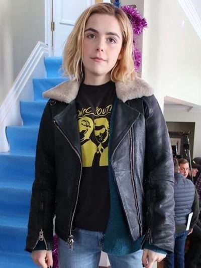 Angie Let It Snow Leather Jacket