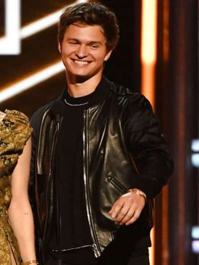 Actor Ansel Elgort Varsity Jacket