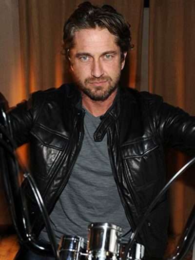 Gerard Butler Biker Leather Jacket