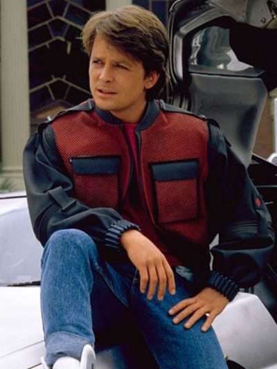 Back To The Future 2015 Marty Mcfly Red and Grey Jacket