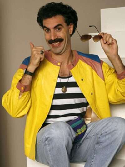 Borat Sacha Baron Cohen Leather Jacket