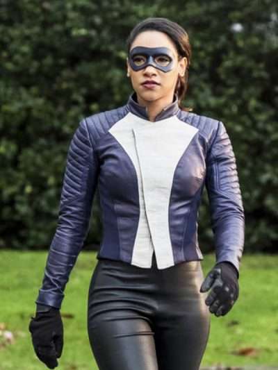 Iris West The Flash Blue Letaher Jacket