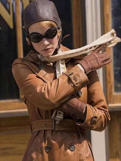 Amelia Davenport TV Series Damnation Leather Coat