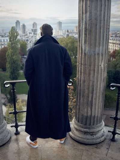 Lupin Assane Black Long Wool Coat