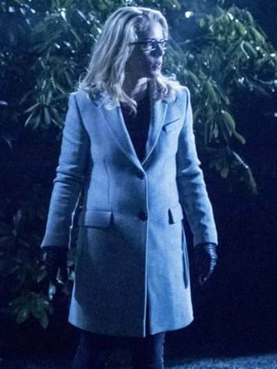 Emily Bett Rickards Arrow Series White Coat