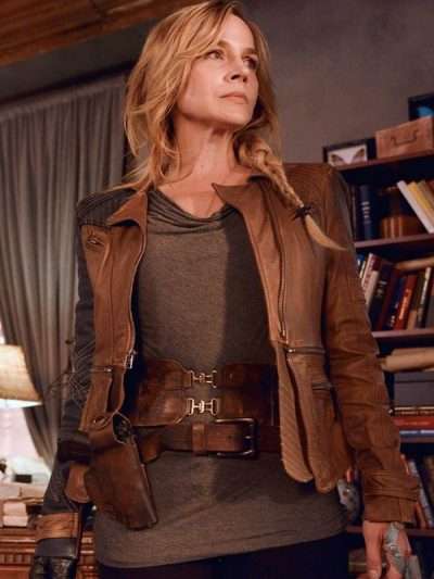 Amanda Rosewater Tv Series Defiance Brown and Blue Jacket