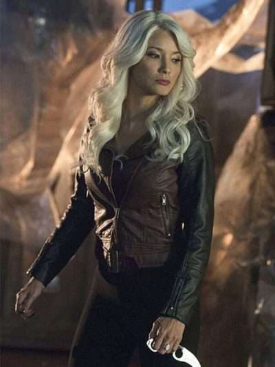 Arrow Series Kelly Hu China White Leather Jacket