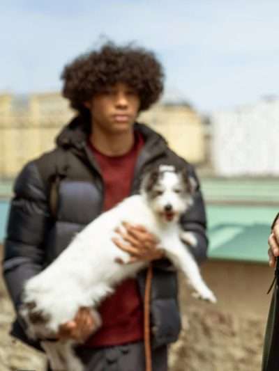 Raoul Lupin Black Puffer Hooded Jacket