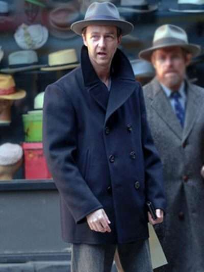 Motherless Brooklyn Edward Norton Wool Pea Coat