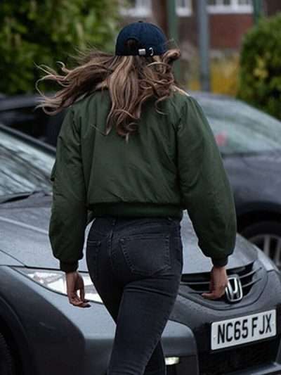 Hannah John-Kamen The Stranger Green Shearling Jacket