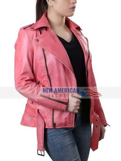 GWEN STEFANI PINK LEATHER JACKET
