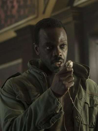 Vernon Elliot Altered Carbon Green Cotton Jacket