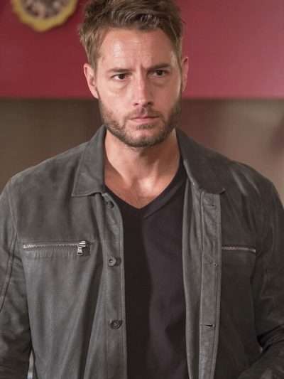 Justin Hartley This Is Us Black Leather Jacket