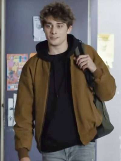 Maxence Danet-Fauvel Tv Series Skam France Suede Leather Jacket