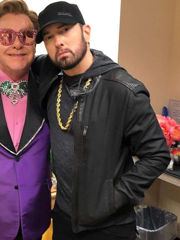 Eminem Oscars Academy Awards 2020 Suede Leather Jacket