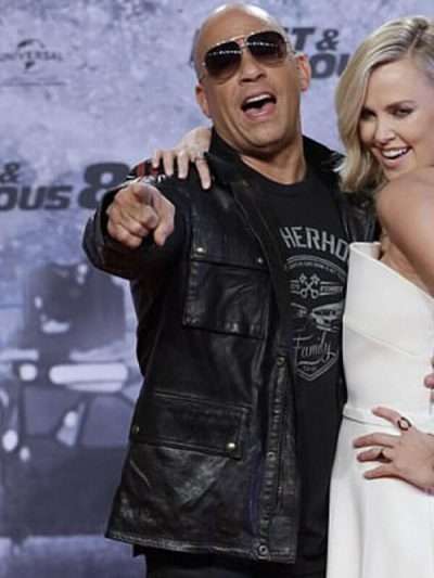 Fast and Furious Premiere Dominic Toretto Red Stripes Jacket