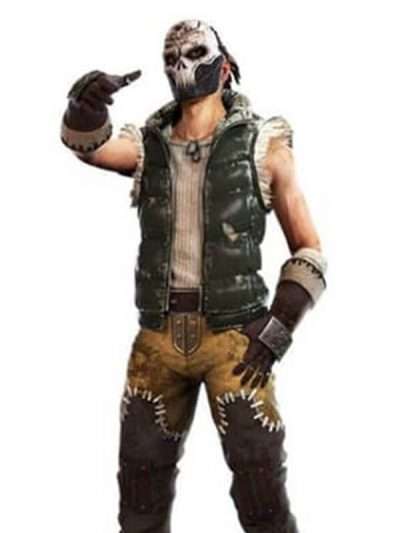 Garena Free Fire Battlegrounds Skull King Quilted Green Vest