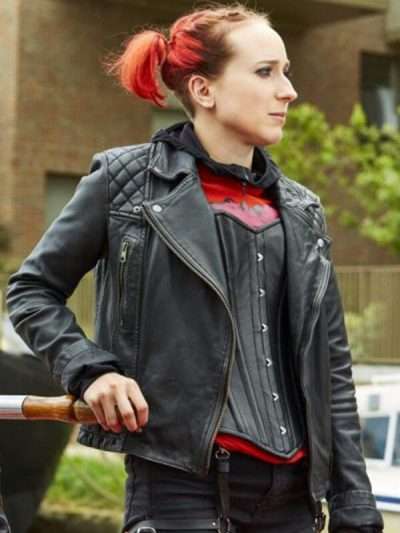 Leah Brotherhead Zomboat Quilted Biker Jacket
