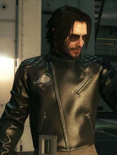 Johnny Silverhand Quilted Leather Jacket in Cyberpunk 2077