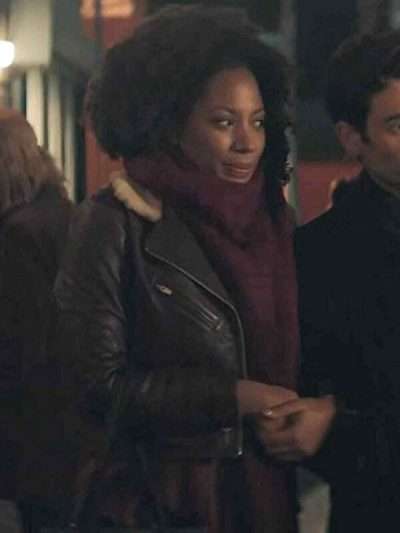 TV Series You Natalie Paul Brown Shearling Leather Jacket