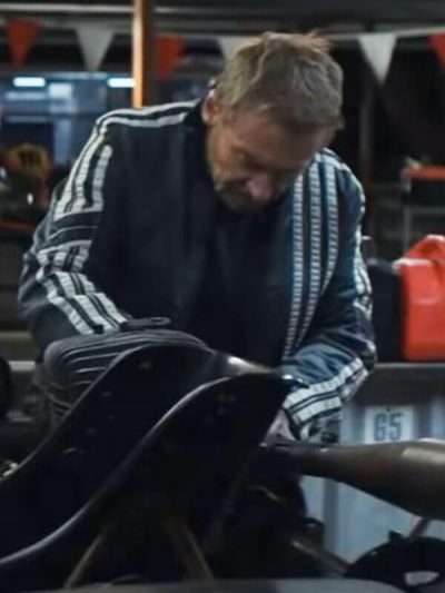 Movie GO Richard Roxburgh Black Cafe Racer Leather Jacket