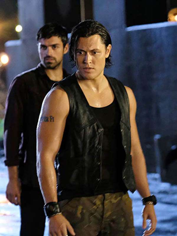 Tv Series The Gifted John Proudstar Black Leather Vest
