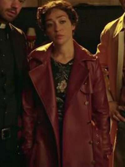 Ruth Negga Preacher Leather Coat