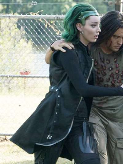 Emma Dumont The Gifted Sleeveless Coat