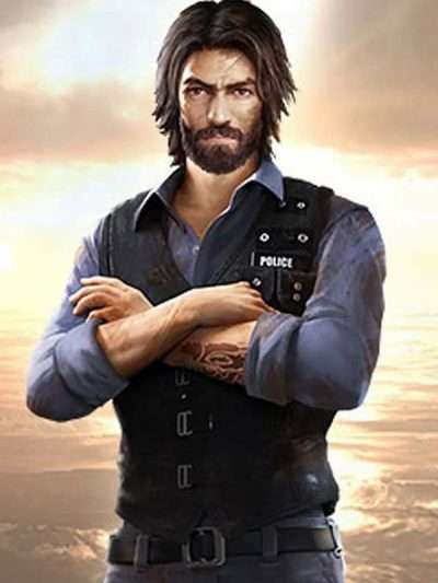 Free Fire Andrew Black Garena Leather Vest
