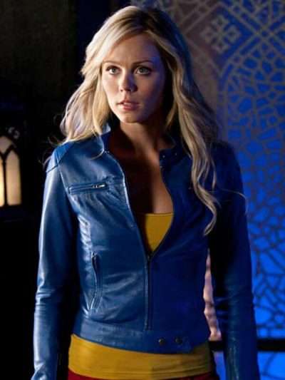 TV Series Supergirl Melissa Benoist Blue Leather Jacket