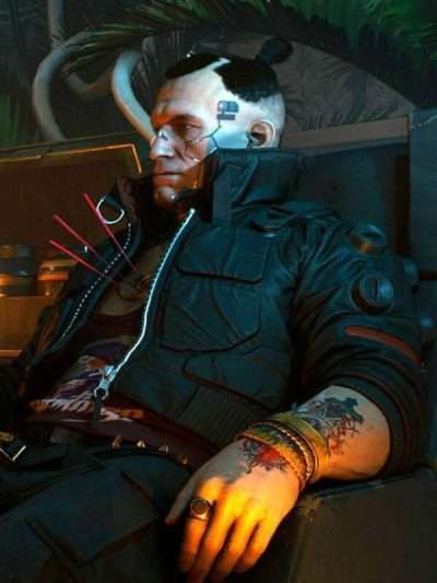 Video Game Cyberpunk 2077 Black Bomber Jacket