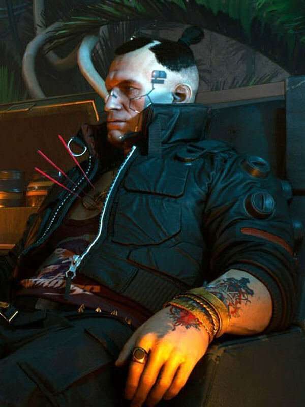Video Game Cyberpunk 2077 Black Bomber Jacket