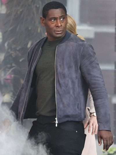 David Harewood Supergirl Bomber Suede Leather Jacket