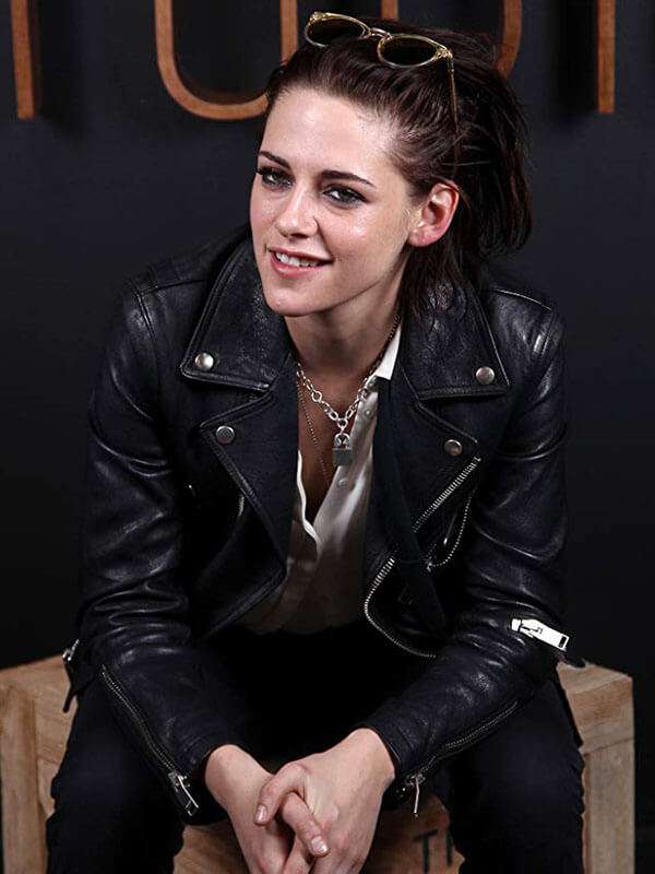 Kristen Stewart Black Leather Jacket