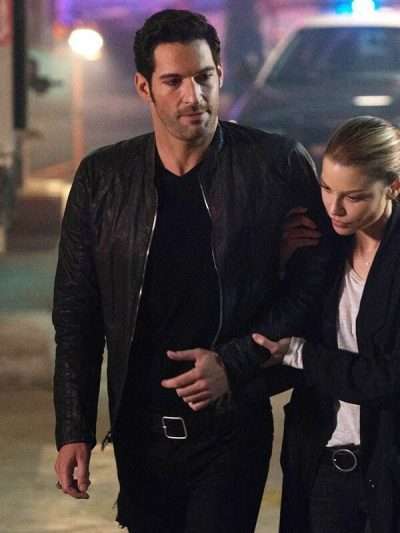 Lucifer Tom Ellis Black Jacket