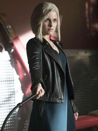 Black Leather Jacket Worn by Olivia Moore in Tv Series iZombie