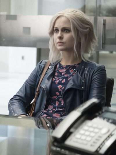 Blue Leather Jacket Worn by Olivia Moore in Tv Series iZombie