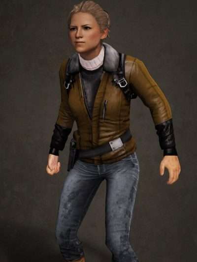 Brown Leather Jacket worn by Elena Fisher in Uncharted 3 Game
